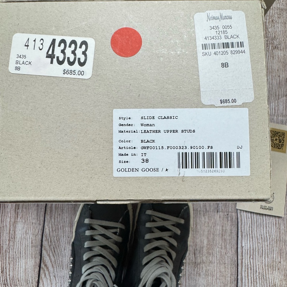 Golden Goose Black and White Studded High-Tops - Picture 9 of 11